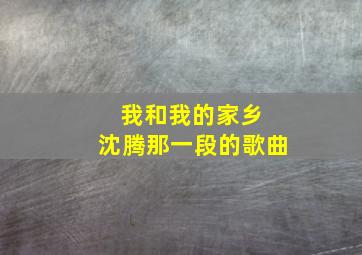 我和我的家乡 沈腾那一段的歌曲